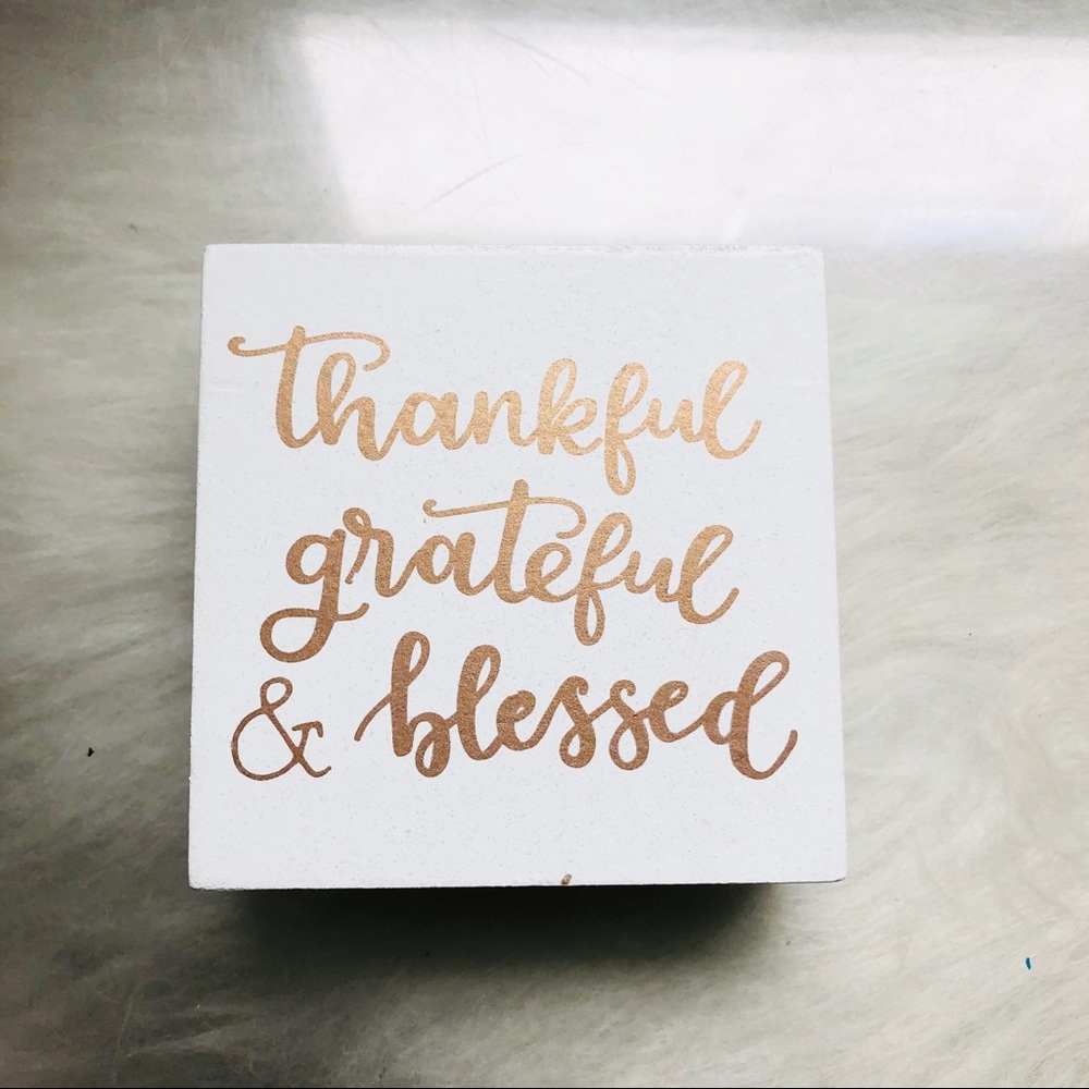 Frame Quote Thankful, Grateful & Blessed